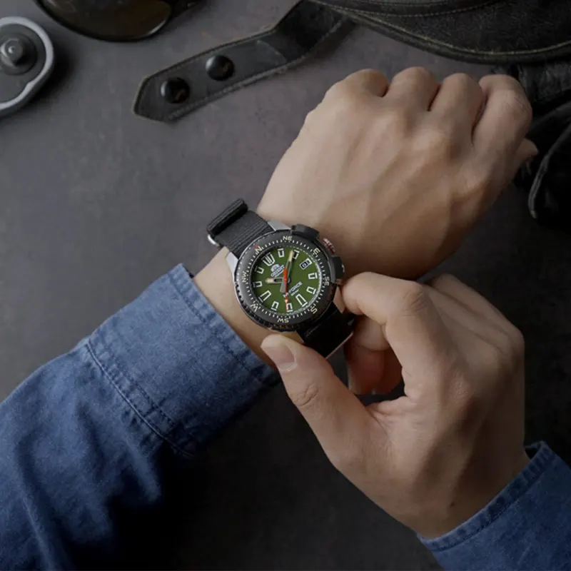 Orient M-Force Automatic Green Dial Men's Watch- RA-AC0N03E